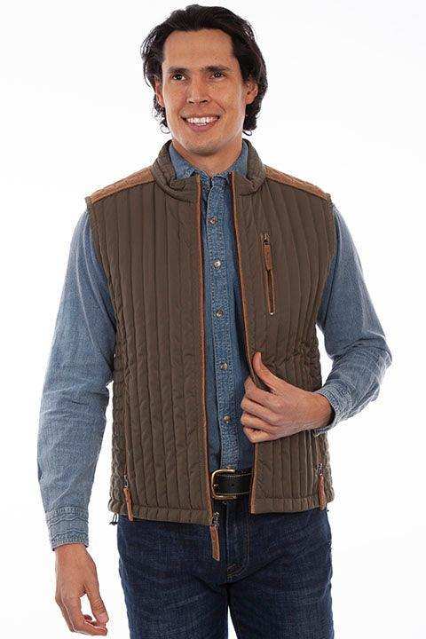 Scully OLIVE RIBBED VEST - Scully Leather - Flyclothing LLC