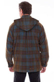 Scully BLUE-BROWN Y/D SHERPA LINED CORDUROY HOODY - Scully Leather - Flyclothing LLC