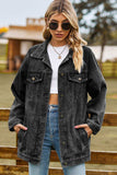 Buttoned Collared Neck Denim Jacket with Pockets - Trendsi - Flyclothing LLC