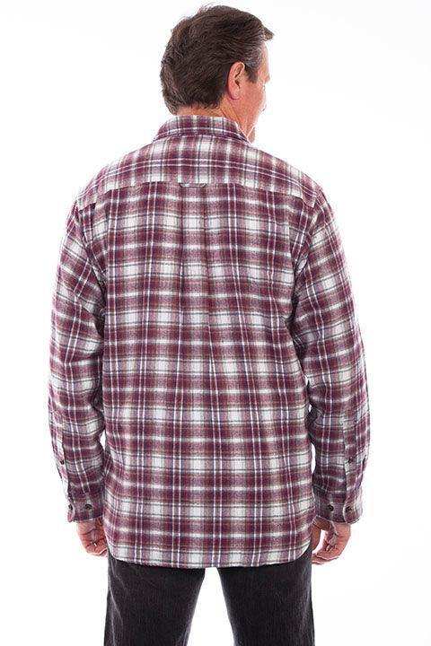 Scully BURGUNDY FLANNEL SHIRT - Scully Leather - Flyclothing LLC