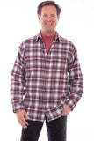 Scully BURGUNDY FLANNEL SHIRT - Scully Leather - Flyclothing LLC