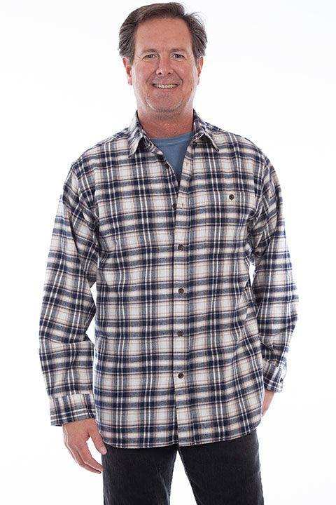 Scully NAVY FLANNEL SHIRT - Scully Leather - Flyclothing LLC
