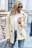 Full Size Lapel Collar Sherpa Coat - Trendsi - Flyclothing LLC