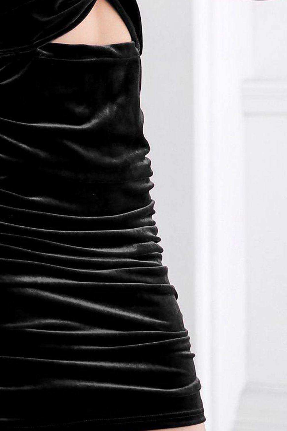 Twist Front Cutout Long Sleeve Dress - Trendsi - Flyclothing LLC