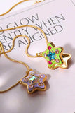 Rhinestone Decor Star Box Pendant Necklace - Trendsi - Flyclothing LLC
