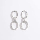 Zircon 925 Sterling Silver Dangle Earrings - Trendsi - Flyclothing LLC