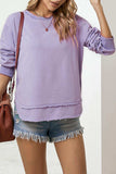 Side Slit Drop Shoulder Sweatshirt - Trendsi - Flyclothing LLC
