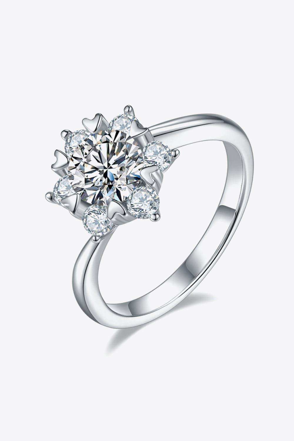 1 Carat Moissanite Zircon Ring - Trendsi - Flyclothing LLC