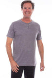 Scully Leather Charcoal S/S Henley - Scully Leather - Flyclothing LLC