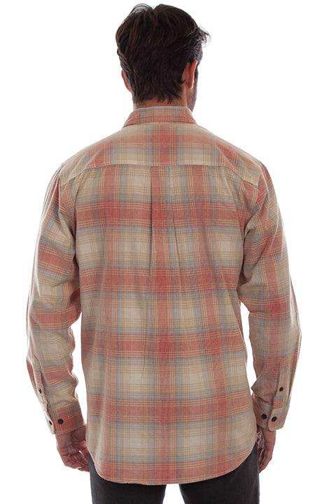 Scully Leather Farthest Point Red-Tan Corduroy Plaid Shirt - Scully Leather - Flyclothing LLC