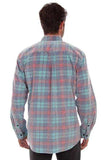 Scully Leather Farthest Point Blue Corduroy Plaid Shirt - Scully Leather - Flyclothing LLC