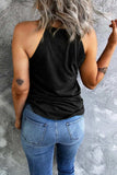 Curved Hem Grecian Tank Top - Trendsi - Flyclothing LLC