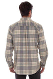 Scully Leather Farthest Point Blue-Tan Corduroy Plaid Shirt - Scully Leather - Flyclothing LLC