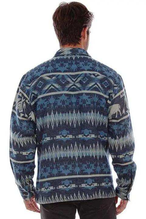 Scully Leather 100% Cotton Blue Buffalo Shirt-Jacket - Scully Leather - Flyclothing LLC