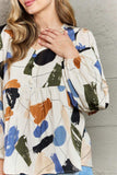Hailey & Co Wishful Thinking Multi Colored Printed Blouse - Trendsi - Flyclothing LLC