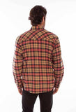 Scully Leather 100% Cotton Tan Plaid Cotton Flannel Shirt - Scully Leather - Flyclothing LLC