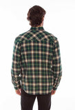 Scully Leather 100% Cotton Hunter Green Plaid Cotton Flannel Shirt - Scully Leather - Flyclothing LLC