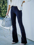 High Waist Bootcut Pants - Trendsi - Flyclothing LLC