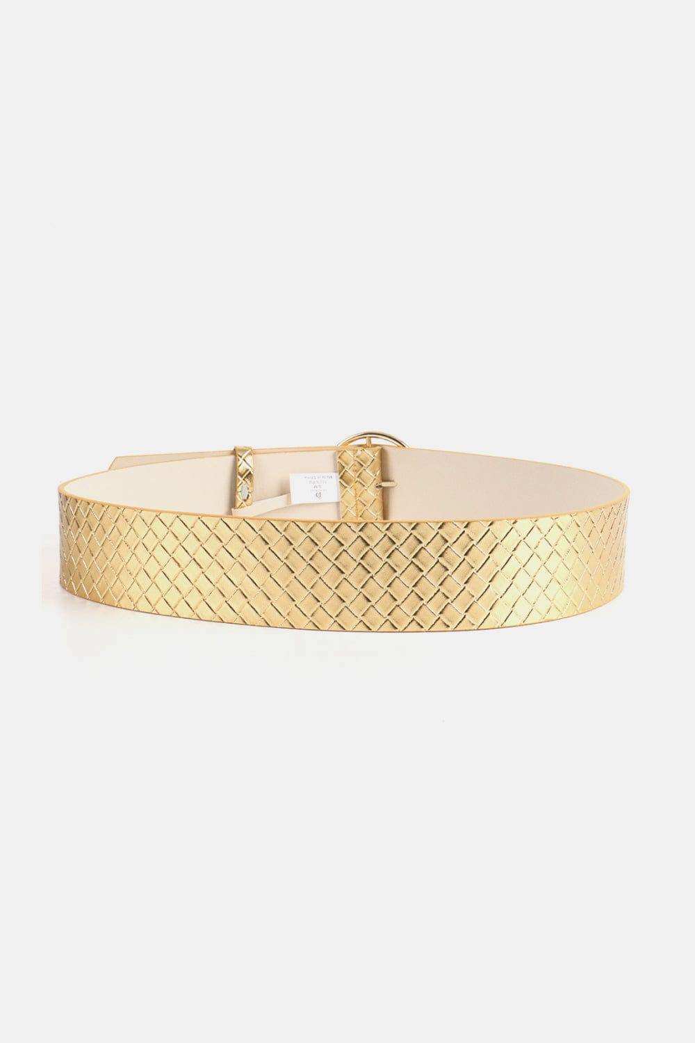 PU Leather Circle Shape Buckle Belt - Trendsi - Flyclothing LLC