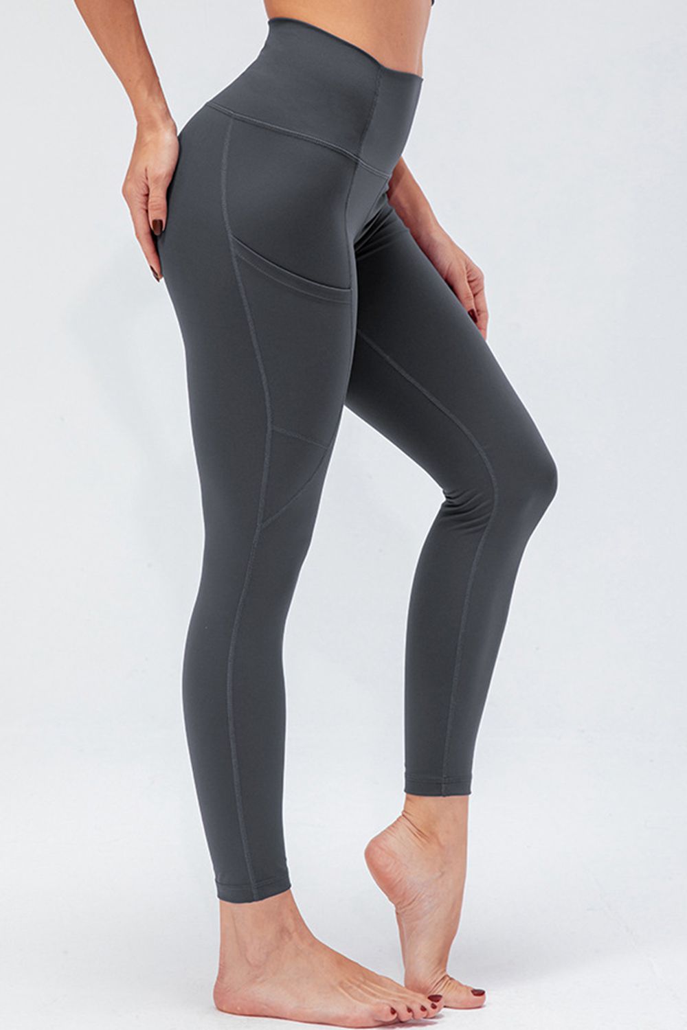 Breathable Wide Waistband Active Leggings with Pockets – Flyclothing LLC