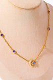 Moon & Star Shape Zircon Pendant Necklace - Trendsi - Flyclothing LLC