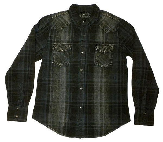 Pop Icon Black & Blue Plaid Shirt - Flyclothing LLC