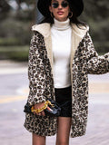 Leopard Hooded Coat with Pockets - Trendsi - Flyclothing LLC