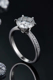 3 Carat Moissanite Side Stone Ring - Trendsi - Flyclothing LLC