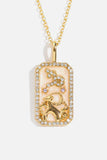 Rhinestone Constellation Pendant Copper Necklace - Trendsi - Flyclothing LLC