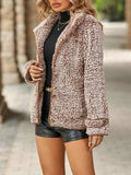 Fuzzy Pocketed Button Up Jacket - Trendsi - Flyclothing LLC