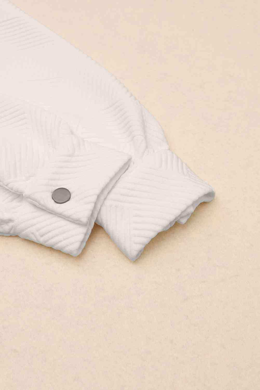 Snap Down Collared Jacket - Trendsi - Flyclothing LLC