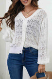 Openwork V-Neck Cardigan - Trendsi - Flyclothing LLC