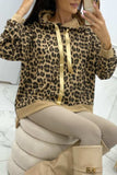 Leopard Dropped Shoulder Hoodie - Trendsi - Flyclothing LLC
