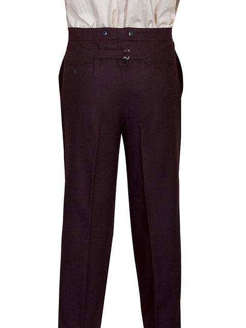 Scully Leather Burgundy Wool Blend Gent Mens Pant - Scully Leather - Flyclothing LLC