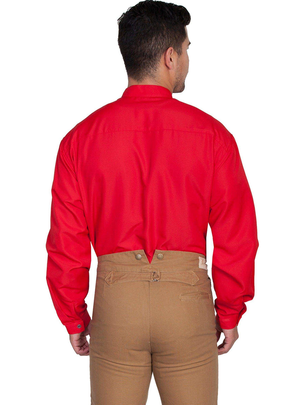 Scully Leather Red Button Front Moisture Wicking Mens Shirt - Scully Leather - Flyclothing LLC