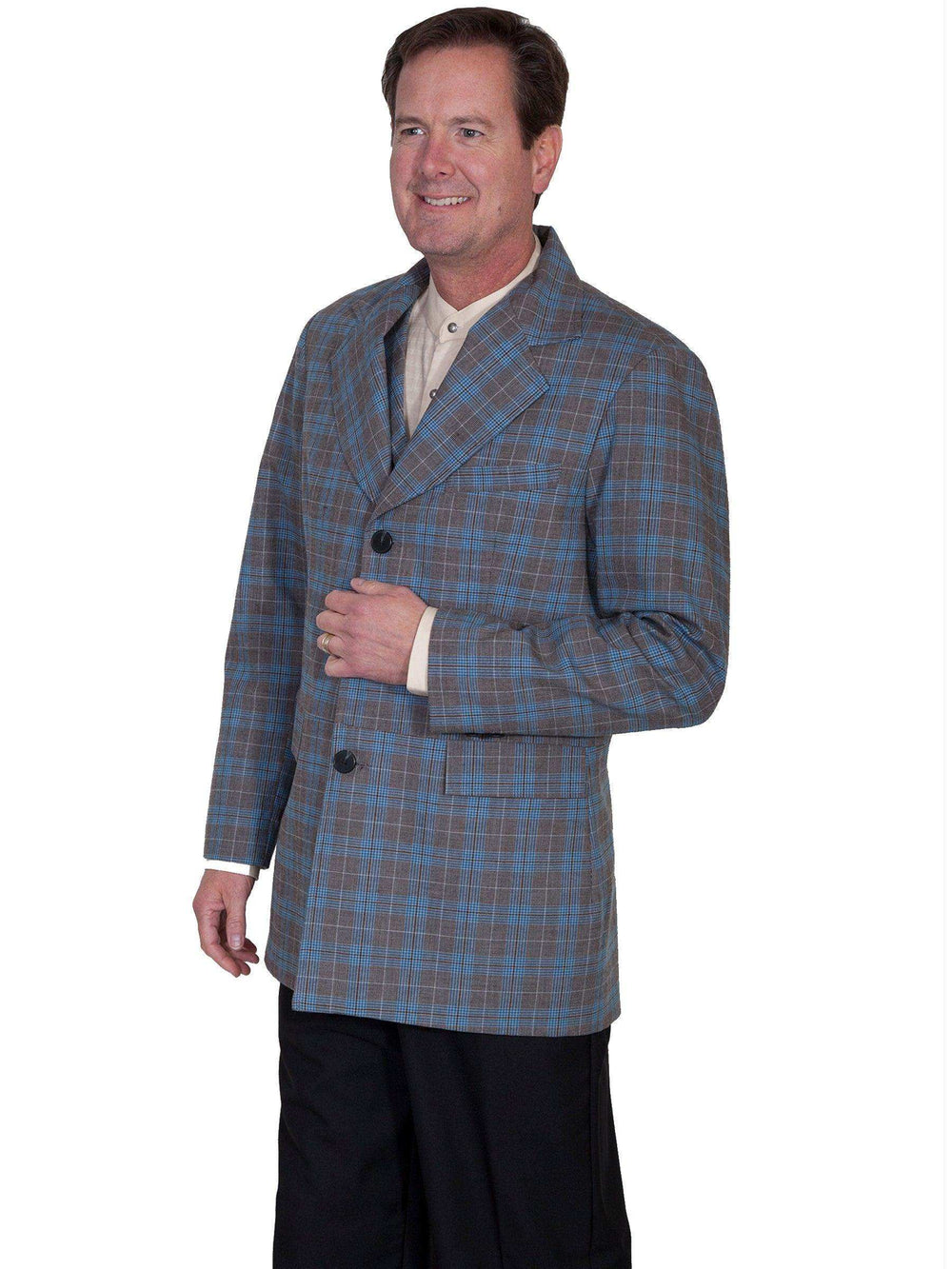 Scully BLUE PLAID TOWN COAT - Scully Leather - Flyclothing LLC