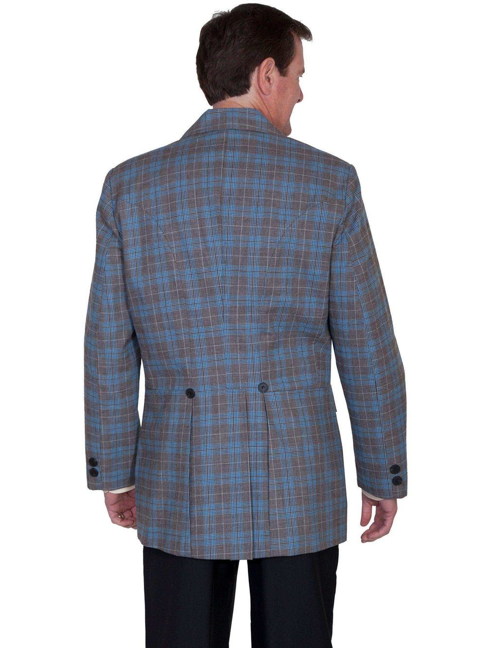 Scully BLUE PLAID TOWN COAT - Scully Leather - Flyclothing LLC