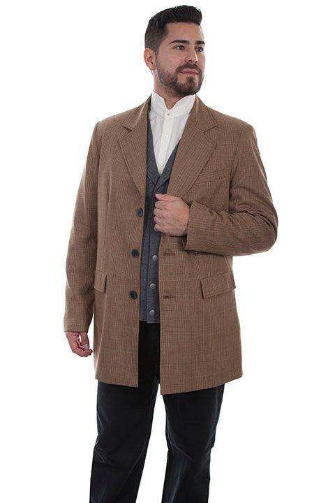 Scully TAN PLAID TOWN COAT - Scully Leather - Flyclothing LLC