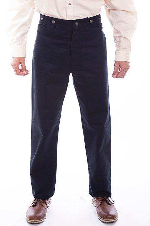 Scully Leather Black Herringbone Vigilante Mens Pant - Scully Leather - Flyclothing LLC