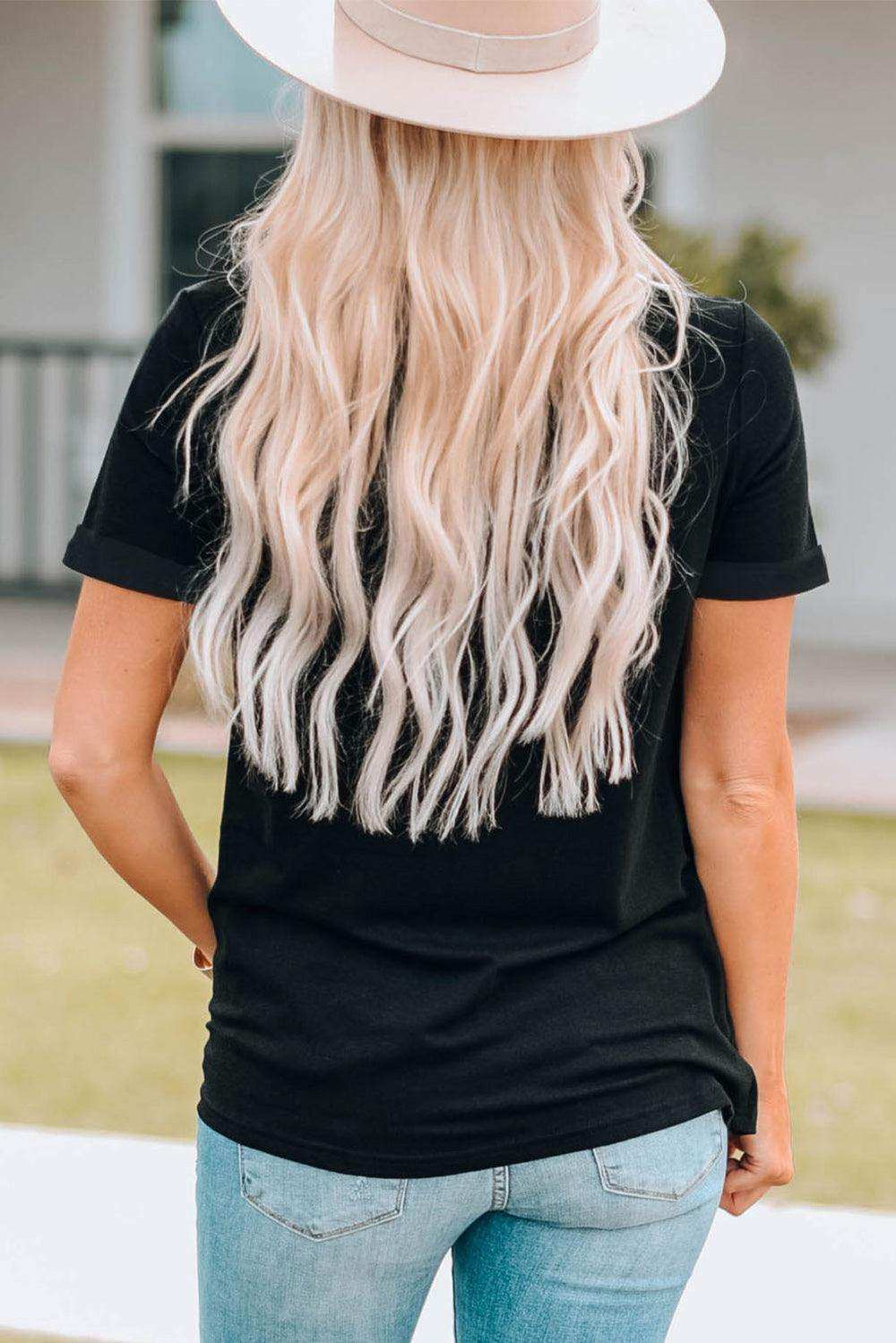 Graphic Short Sleeve Tee Shirt - Trendsi - Flyclothing LLC