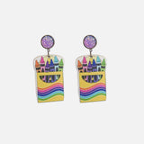 Wooden Dangle Earrings - Trendsi - Flyclothing LLC