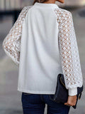 Lantern Sleeve V-Neck Button-Down Cardigan - Trendsi - Flyclothing LLC