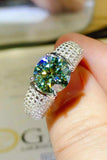 3 Carat Moissanite Side Stone Ring - Trendsi - Flyclothing LLC