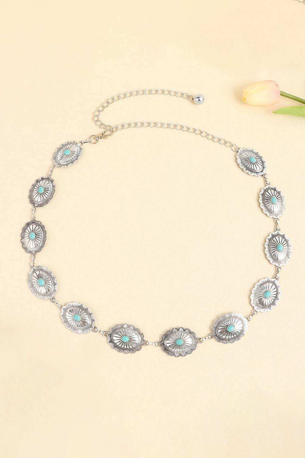 Vintage Turquoise Alloy Belt - Trendsi - Flyclothing LLC