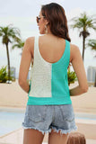 Contrast Tied Knit Tank - Trendsi - Flyclothing LLC
