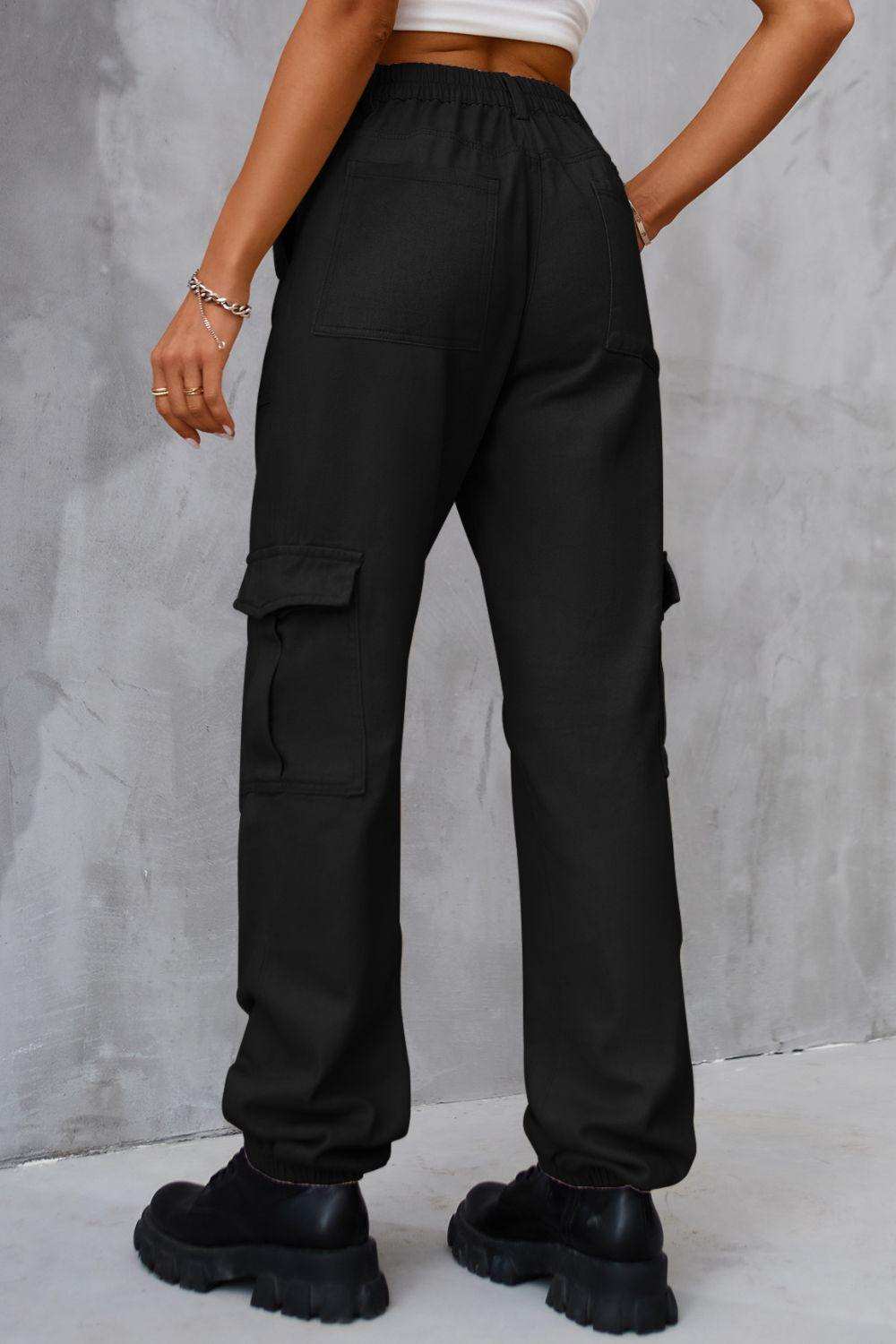 Buttoned High Waist Jeans with Pockets - Trendsi - Flyclothing LLC