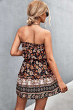 Bohemian Frill Trim Strapless Dress - Trendsi - Flyclothing LLC
