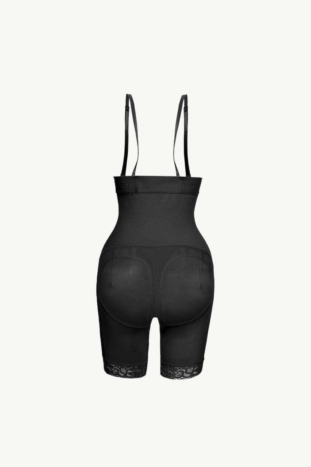 Full Size Hook-and-Eye Lace Trim Shaping Bodysuit - Trendsi - Flyclothing LLC