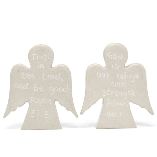 Angel Devotional Tokens with Psalm Inscriptions, Set of 2 - SMOLArt - Flyclothing LLC