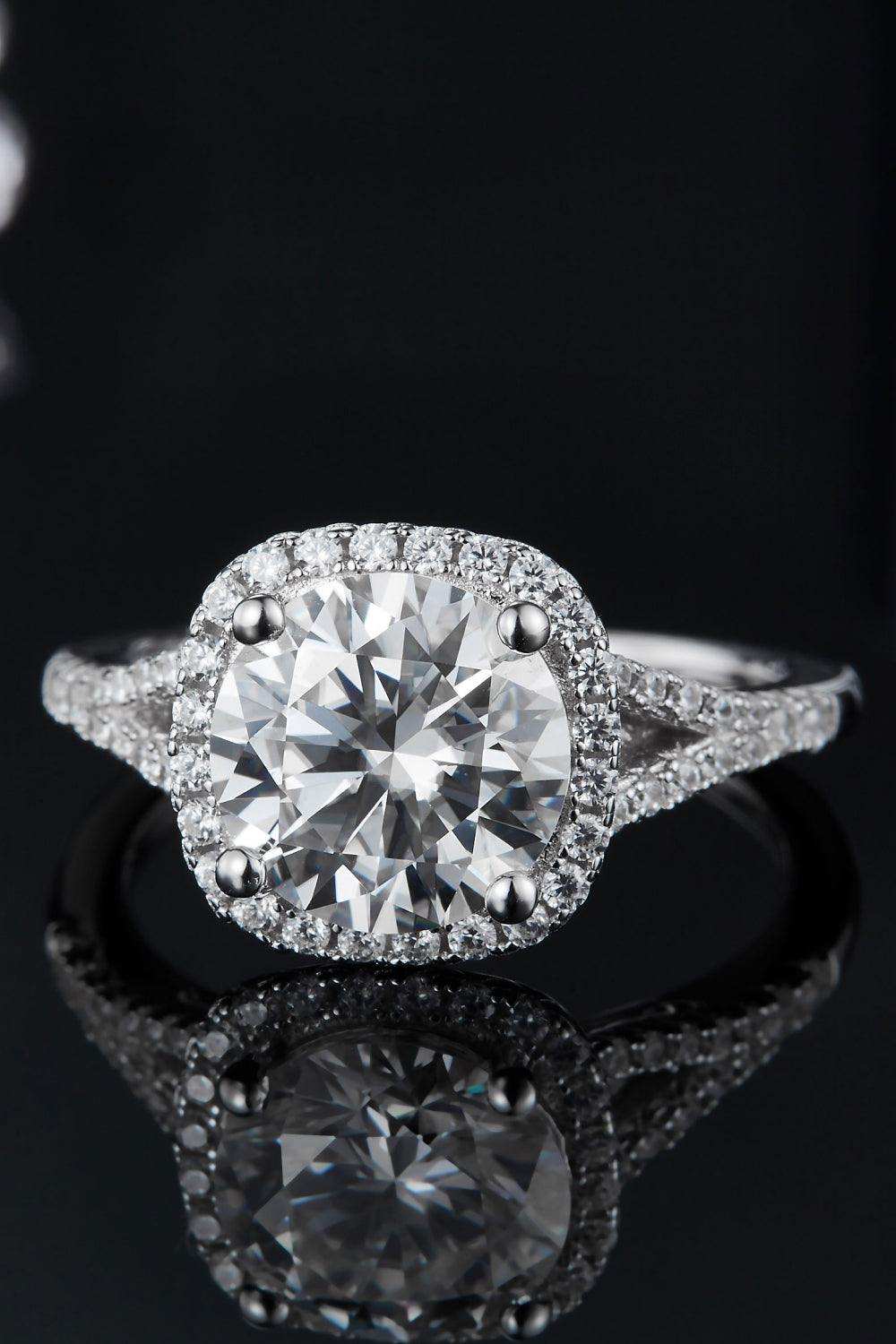 3 Carat Moissanite Halo Ring - Trendsi - Flyclothing LLC